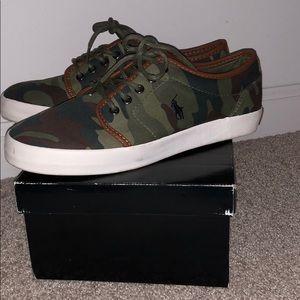 Army Green Low Polo Ralph Lauren Sneakers
